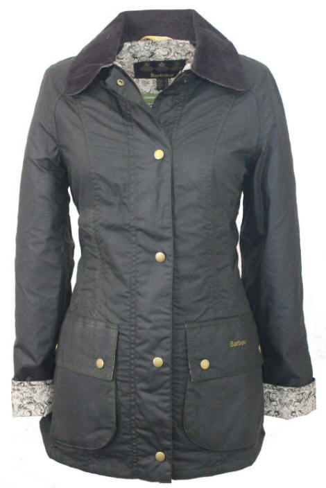 Barbour Ladies Print Beadnell Olive Waxed Jacket LWX0158OL71| Red Rae ...