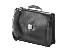 Falcon Leather 15.6 inch Laptop Briefcase FI2564L Black 