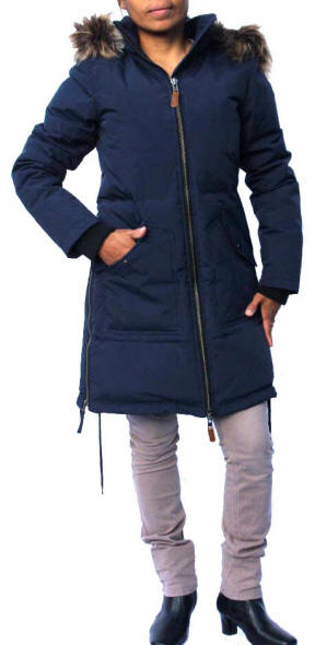 Minimum Amalia Down Parka Jacket Navy | Rae Town & Country