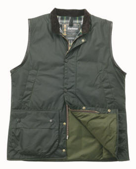 barbour waxed waistcoat